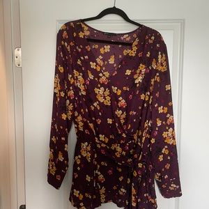Nordstrom Plus Size Wrap floral Top